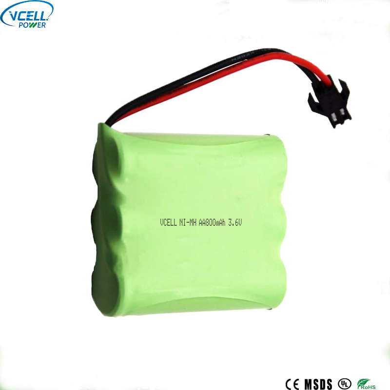 3,6 V AA 800 mAh Nimh akkumulátor