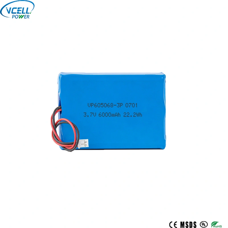 3,7 V 6000 mAh 605068 3P Li polimer akkumulátor