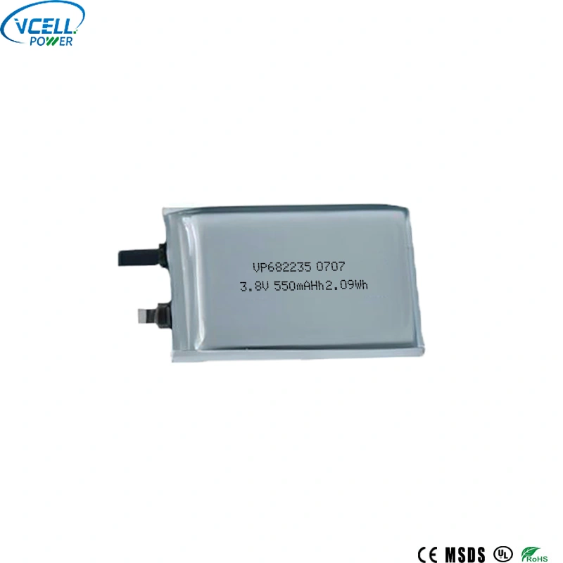 682235 3,8 V 550 mAh lítium-polimer akkumulátor